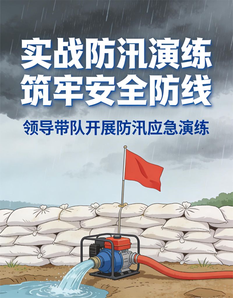 实战防汛演练，筑牢安全防线